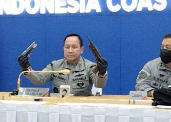 Senpi Rakitan Ditemukan dari Kapal Asing di Perairan Teluk Dalam Ambon