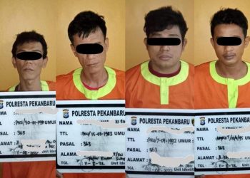 Berbekal CCTV, Empat Pelaku Pembobol Swalayan Iin Ditangkap Polresta Pekanbaru