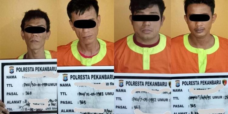 Berbekal CCTV, Empat Pelaku Pembobol Swalayan Iin Ditangkap Polresta Pekanbaru