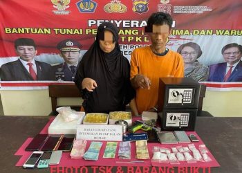Jadi Bandar Narkoba, Pasutri di Ringkus Polsek Perhentian Raja