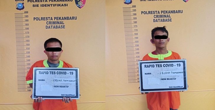 Beraksi Di 20 TKP Berbeda, 2 Pelaku Jambret di Pekanbaru Dibekuk Polisi
