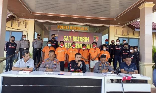Komplotan Maling Besi PHR Diringkus Satreskrim Bengkalis