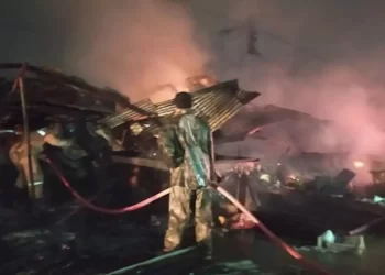 20 Kios Pedagang Hangus Akibat Kebakaran di Pasar Kemiri Muka Depok