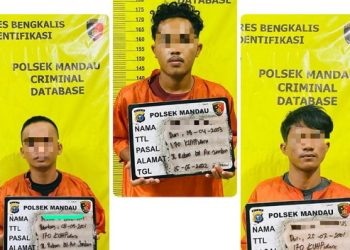 Hajar Remaja Dengan Membabi Buta, Tiga Pemuda Pengangguran di Duri Ditangkap Polisi