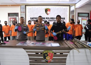 Polrer Kampar Ekpos 17 Pelaku Kerusuhan Desa Terantang