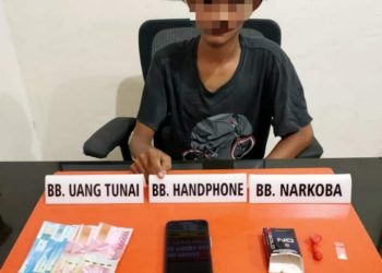 Terlibat Narkoba, Satu Warga Desa Kasikan di Ringkus Satresnarkoba Kampar