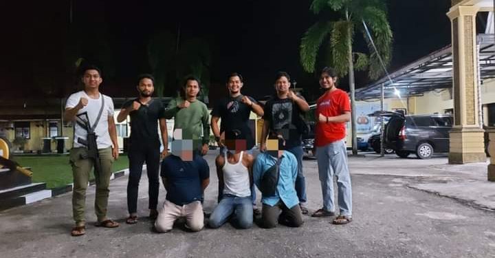 Tiga Pelaku Pencuri Pipa Besi PHR di Ringkus Satreskrim Polres Kampar