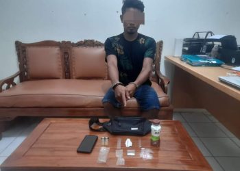 Simpan Sabu Dalam Botol, Pengedar Sabu Diringkus Polsek XIII Koto Kampar