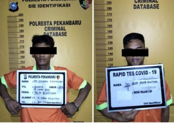 Dua Pelaku Pencurian Motor Diringkus Satreskrim Jembalang Polresta Pekanbaru