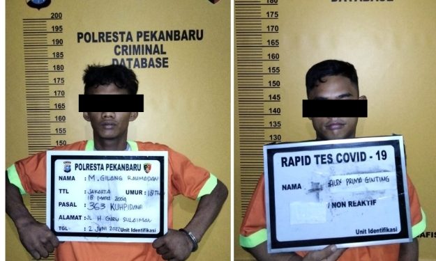 Dua Pelaku Pencurian Motor Diringkus Satreskrim Jembalang Polresta Pekanbaru