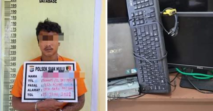 Pembobol Pesantren Baitul Ilmi di Ringkus Polsek Siak Hulu, Satu DPO