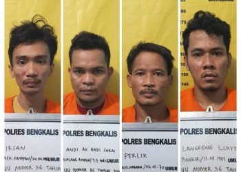 Dua Hari Perburuan, Polisi di Bengkalis Tangkap 4 Bandar Sabu