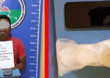 Lagi Asyik Tidur, Pengedar Sabu 1,3 Kg di Aceh Tamiang Kaget Disergap Polisi