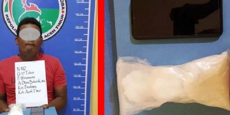 Lagi Asyik Tidur, Pengedar Sabu 1,3 Kg di Aceh Tamiang Kaget Disergap Polisi