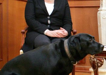 Sadis, Putin Sengaja Mempertemukan Angela Merkel dengan Seekor Anjing Besar