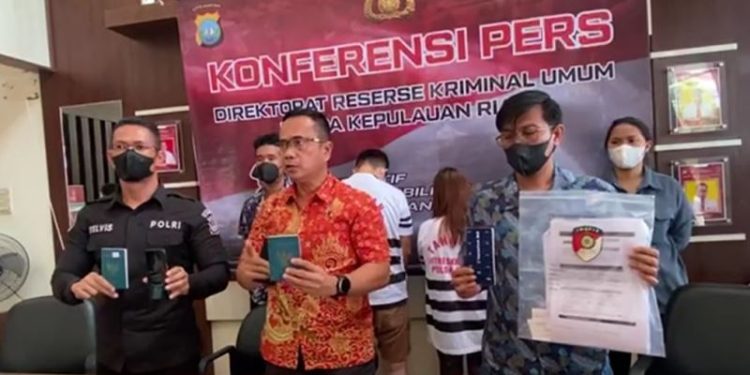 Diimingi Gaji Besar Bekerja di Kamboja, Sembilan Pekerja Dijadikan marketing Investasi Bodong. Kasusnya Ditangi Polda Kepri