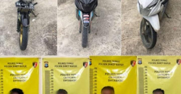 Empat Pelaku Curanmor Ini Ditangkap Polisi, Dua Buron