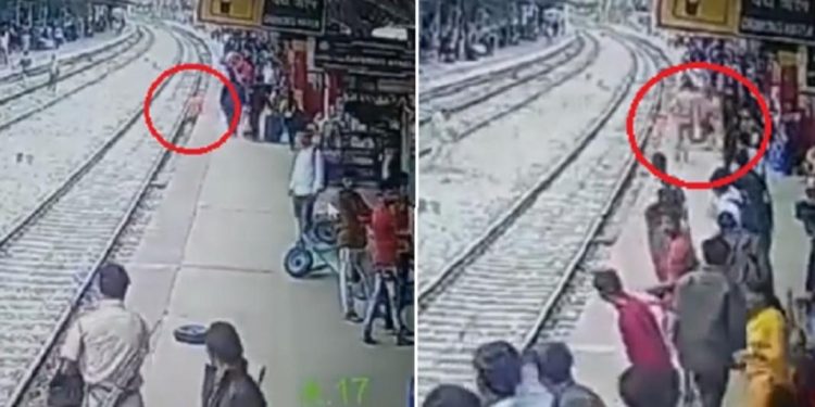 Video Detik-Detik Seorang Penumpang Hampir Jatuh di Rel Kereta Api dan Ditolong Oleh Petugas, Viral di Media Sosial