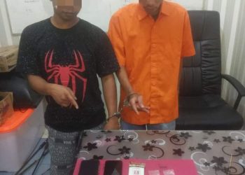 Dua pelaku Narkoba Diringkus Polsek Tambang di Depan Rumah Makan