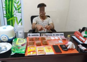 Satresnarkoba Polres Kampar Tangkap Pelaku Narkoba di Kos-kosan