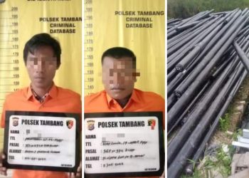 Dua Pelaku Pencurian Besi Milik PT SCKP Diringkus Polsek Tambang