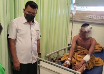Adu Mulut, Pemotor di Pekanbaru Dibacok Pakai Parang
