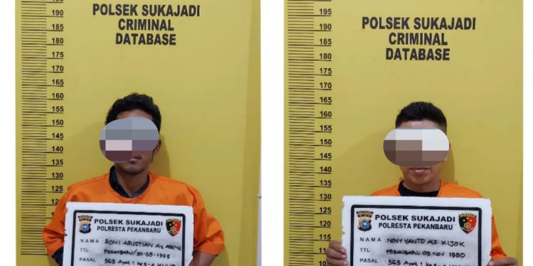 Curi 5 Set Besi Scafolding, Dua Pria di Pekanbaru Diringkus Usai Aksinya Terekam CCTV