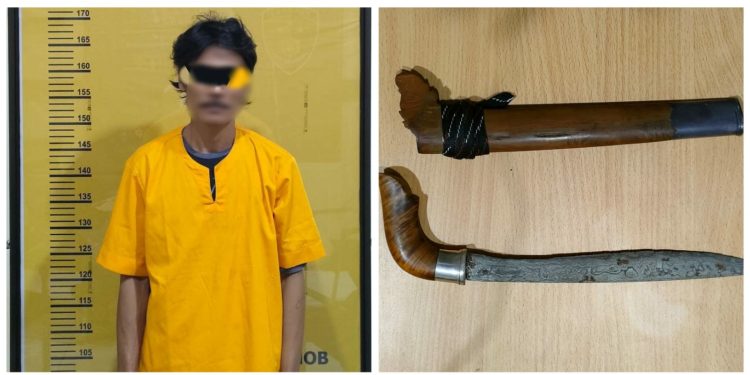 Bawa Badik, Polres Inhil Amankan seorang Warga saat Pengerebekan Sabung Ayam