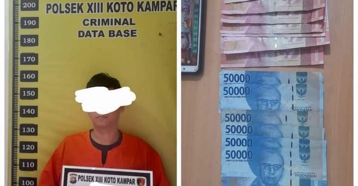Polsek XIII Koto Kampar Ringkus Agen Chip Judi Online Higgs Domino di Kelurahan Batu Bersurat