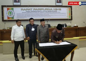 DPRD Inhil Laksanakan Rapat Paripurna Ke-12 Dengan Lima Agenda