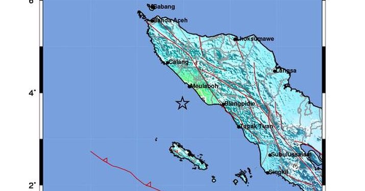 Gempa Besar Guncang Pesisir Barat Aceh Dini Hari