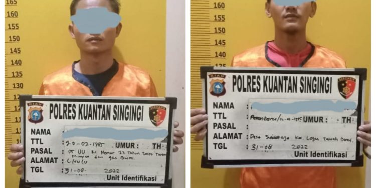 Dua Pelaku Penyelundupan BBM Bersubsidi di Kuansing Ditangkap Polisi