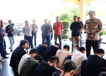 15 Orang Komplotan Geng Motor Yang Diduga Aniaya Warga di Pekanbaru Ditangkap