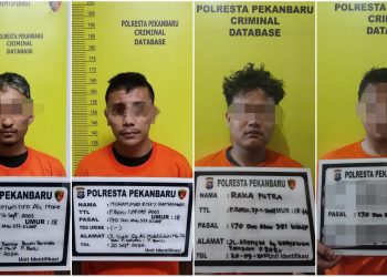 15 Terduga Kelompok Geng Motor di Pekanbaru Diamankan,  4 Orang Ditetapkan Sebagai Tersangka Penganiayaan
