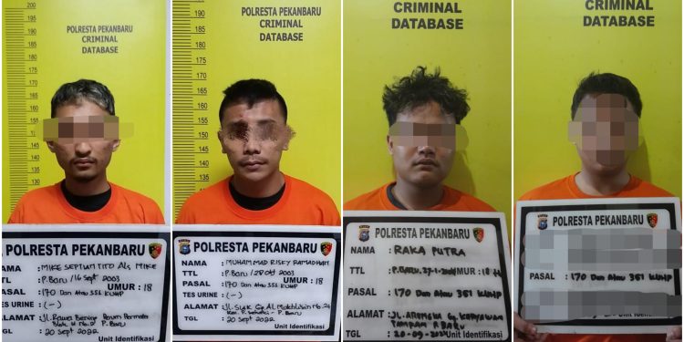 15 Terduga Kelompok Geng Motor di Pekanbaru Diamankan,  4 Orang Ditetapkan Sebagai Tersangka Penganiayaan