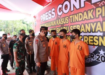 Tim Gabungan Polda Riau dan Polrses Bengkalis Gagalkan Peredaran 40 Kg Sabu asal Malaysia