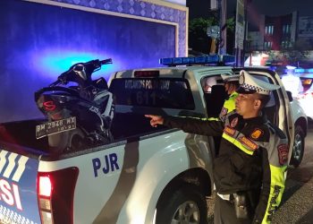 Dalam Sepekan, Ditlantas Polda Riau dan Jajaran Polres Amankan 55 Sepeda Motor Balap Liar