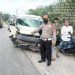 Diduga Mengantuk, Mobil Travel dan Pick Up Adu Kambing di Desa Koto Perambahan