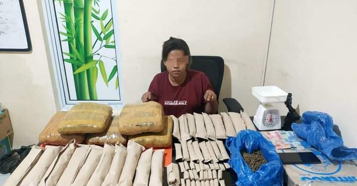6,5 Kilo Daun Ganja Kering bersama Wanita Muda di Tangkap Satres Narkoba Polres Kampar