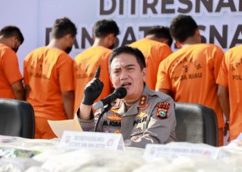 Polda Riau Gagalkan Peredaran 203 Kg Sabu dan 400 Ribu Ekstasi, 16 Pelaku Ditangkap
