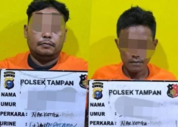 2 Pria di Pekanbaru Diamankan Polisi Saat Pesta Sabu di Homestay