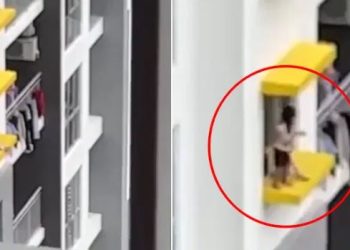 Polisi Tangkap Orang Tua Anak yang Membiarkannya Anaknya Bermain di Luar Jendela Kondominium