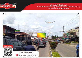 Sewa Iklan Murah di Jalan Jend. Sudirman Dekat CFC Ujung Batu Rokan Hulu