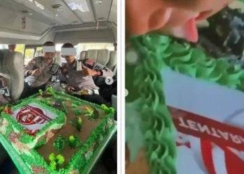 Dua Anggota Polisi Yang Jilat Kue HUT untuk TNI Akhirnya Dipecat