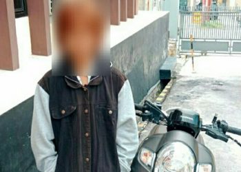 Nekat Curi Motor di Bitung, Gadis Cantik Berambut Pirang Ini Diamankan Polis