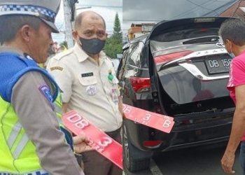 Tegas Polantas Tilang Mobil Kertua DPRD Minahasa yang Gunakan Nopol Palsu
