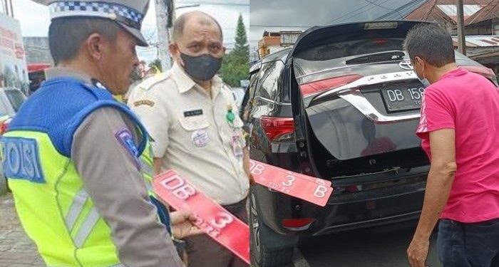 Tegas Polantas Tilang Mobil Kertua DPRD Minahasa yang Gunakan Nopol Palsu