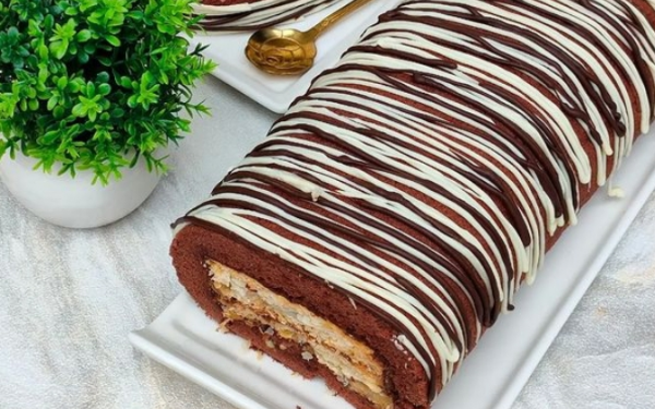 Resep Choco Napoleon Roll Cake yang Renyah dan Lembut, Gampang Ditiru!