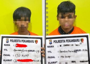 Aniaya Warga, Geng Motor di Pekanbaru Dibekuk Polisi