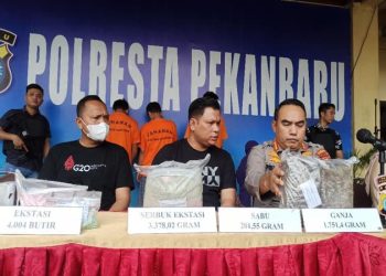 Ribuan Ekstasi, Sabu Dan Ganja Dimusnahkan Polresta Pekanbaru
